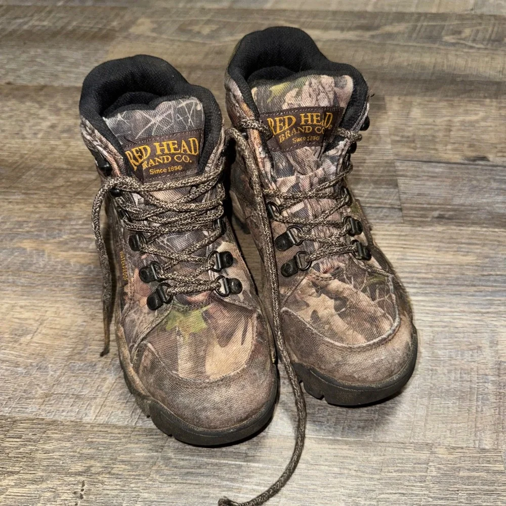 RedHead Waterproof Camo Hiking Boots True Timber Kanati 7705K-TTK Kids Size 3